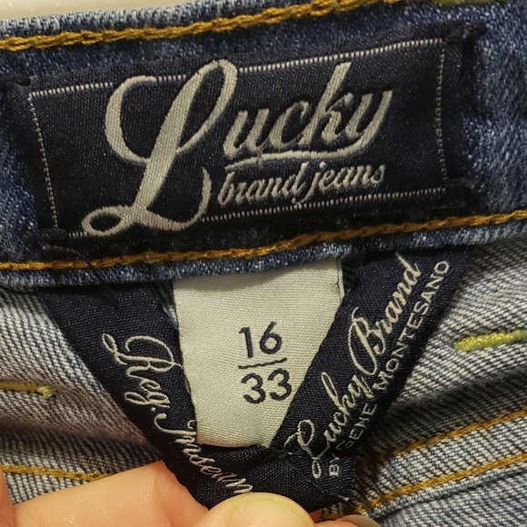 VINTAGE DISTRESSED SWEET N LOW LUCKY JEANS - Picture 6 of 7